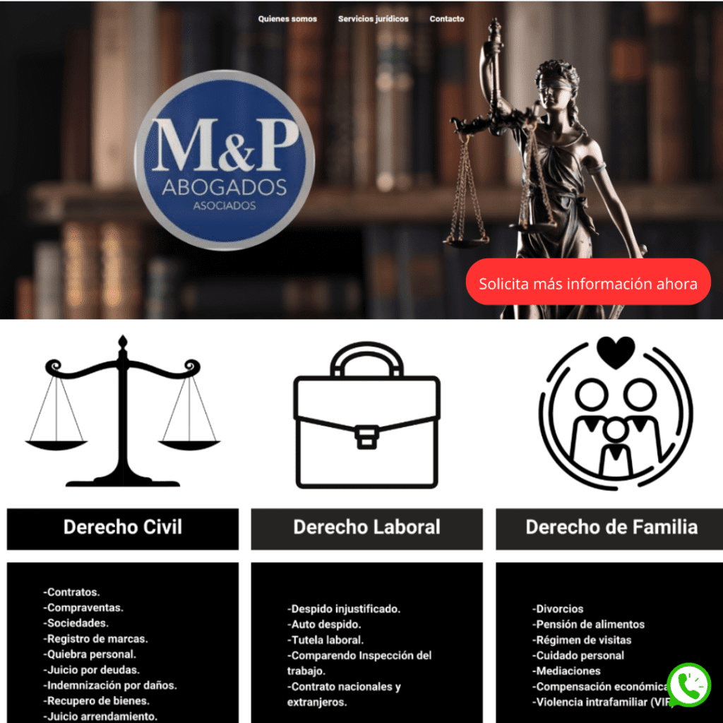 pagina web urgente M&P Abogados