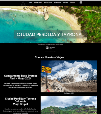 captura pantalla Elevate Viajes